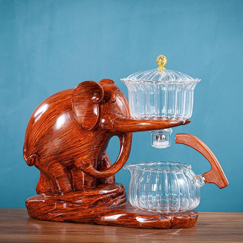 Heat-resistant Glass Teapot With Base Creative Tea Set Elephant Shape Automatic Tea Set Pu er Oolong Teapot And Cup Set
Heat-resistant Glass Teapot With Base Creative Tea Set Elephant Shape Automatic Tea Set Pu er Oolong Teapot And Cup Set