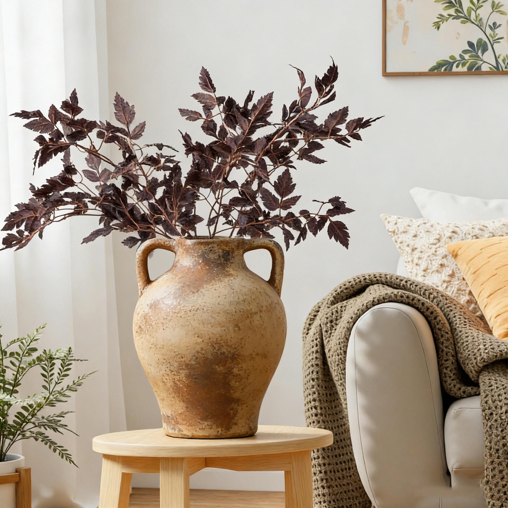Artificial Autumn Leaf Branches Set of 4 with Ceramic Vase Realistic Silk Fake Plants Decorative Faux Greenery Arrangement for Home Office One Size бронзовий
Artificial Autumn Leaf Branches Set of 4 with Ceramic Vase Realistic Silk Fake Plants Decorative Faux Greenery Arrangement for Home Office One Size бронзовий