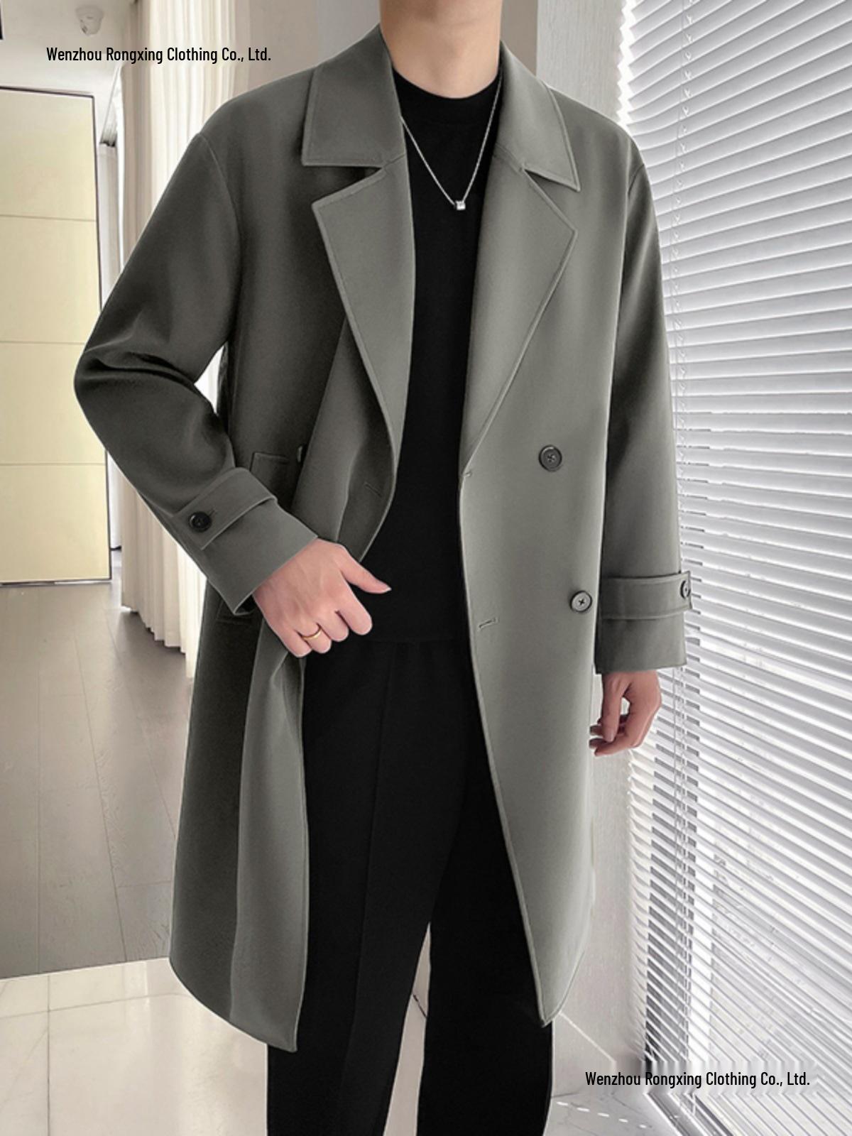 Мужское трендовое пальто-тренч средней длины в корейском стиле - повседневное драпирующееся пальто свободного кроя на весну/осень M for 50-60 kg
Мужское трендовое пальто-тренч средней длины в корейском стиле - повседневное драпирующееся пальто свободного кроя на весну/осень M for 50-60 kg