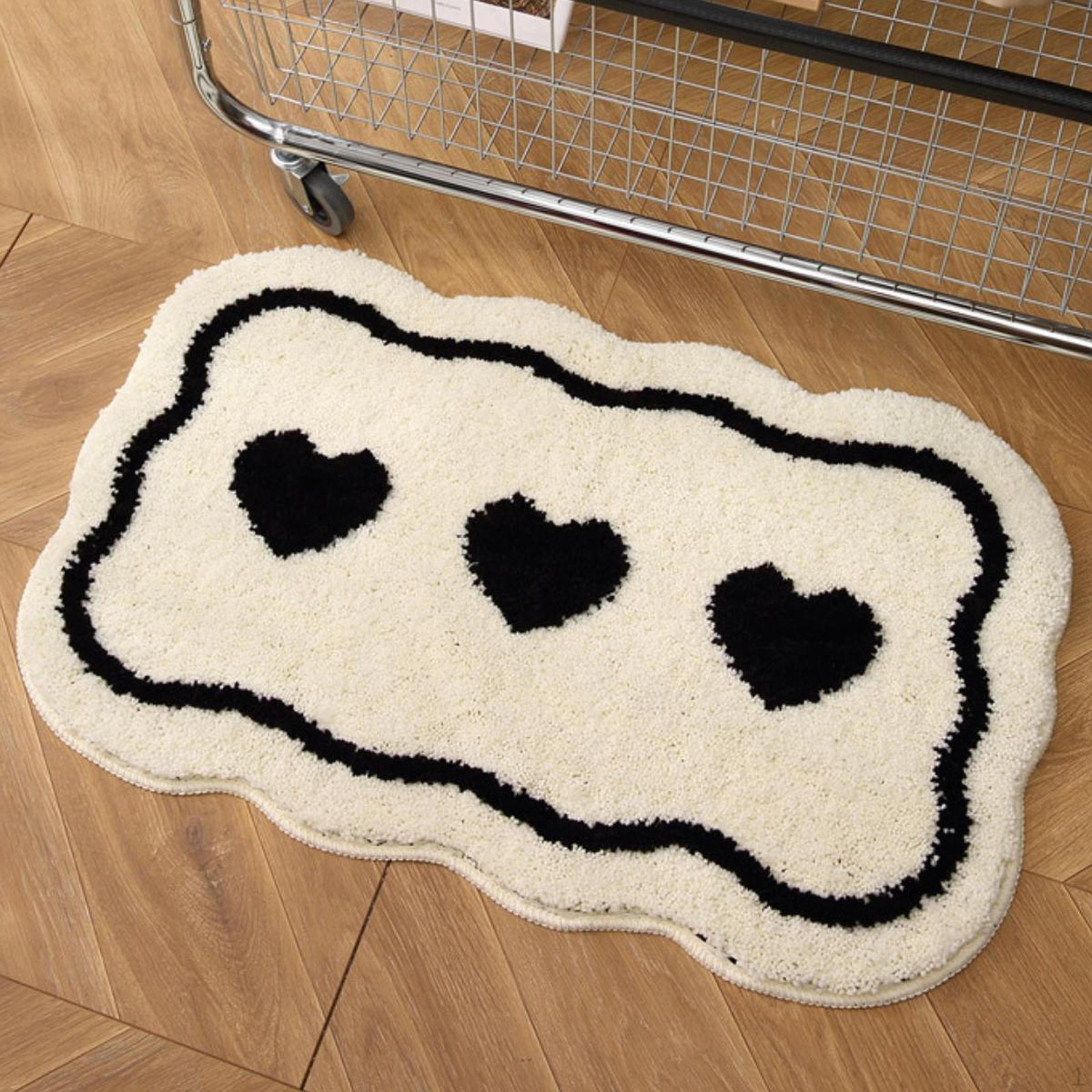Bath Mat Area Rug 15x24 inch Irregular Heart Printed Floor Carpet for Living Room Bathroom білий
Bath Mat Area Rug 15x24 inch Irregular Heart Printed Floor Carpet for Living Room Bathroom білий