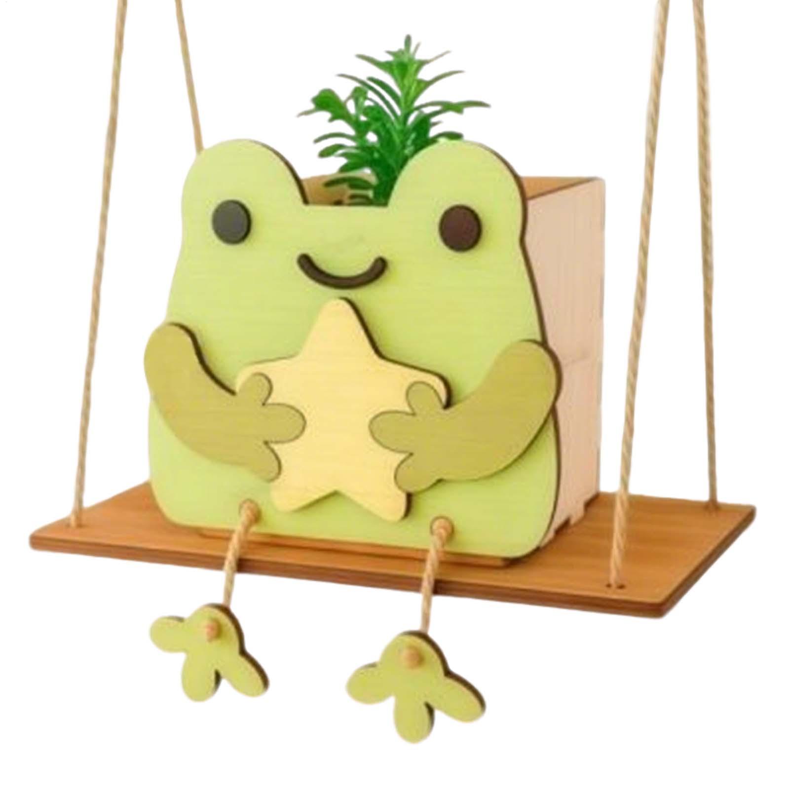 Hanging Succulents Plant Flowerpot Cute Funny Wooden Frog Swing Flowerpot Home Decor Indoor Frog Swing Planter For Garden CN
Hanging Succulents Plant Flowerpot Cute Funny Wooden Frog Swing Flowerpot Home Decor Indoor Frog Swing Planter For Garden CN