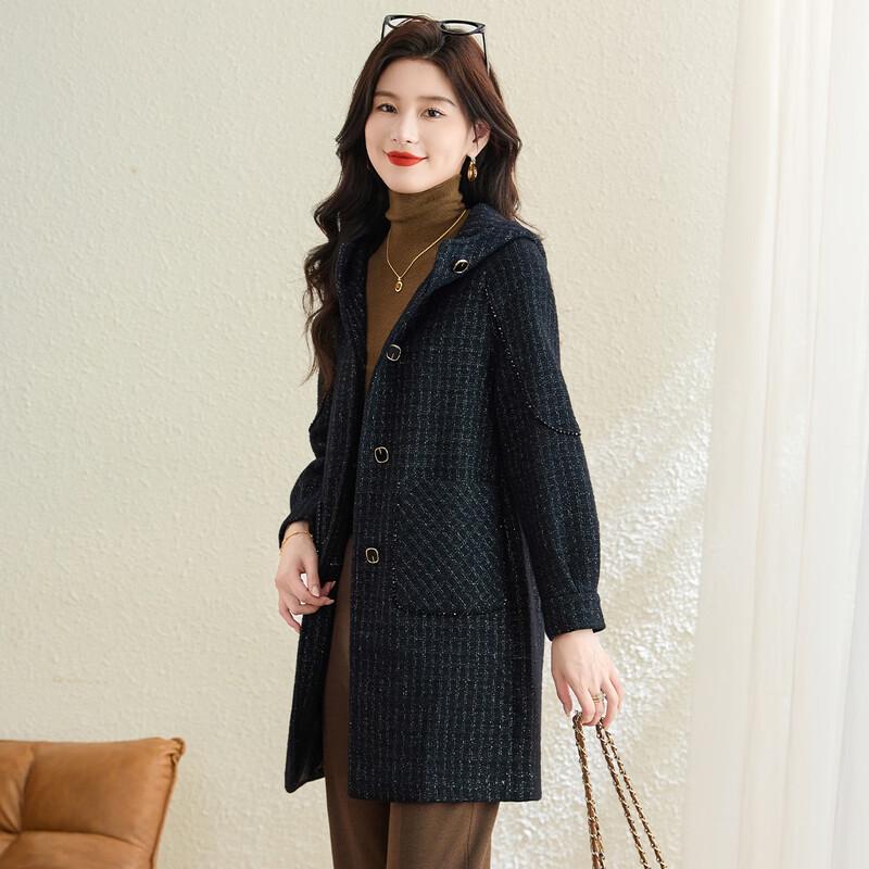 Женское клетчатое пальто средней длины с капюшоном 3XL
Женское клетчатое пальто средней длины с капюшоном 3XL