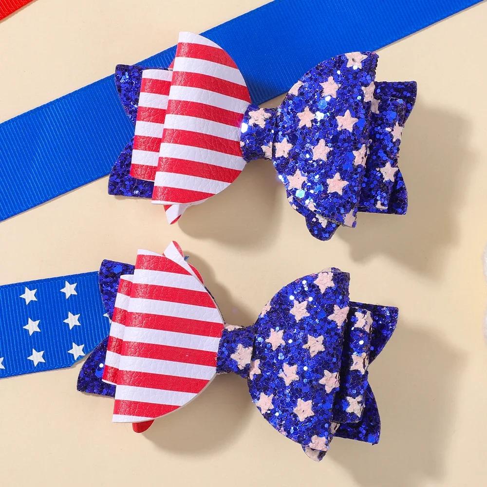 2pcs Glitter Star Hair Bows Clips Independence Day Party for Kid Girls Barrettes Hair Clip Headwear Children Hair Accessories
2pcs Glitter Star Hair Bows Clips Independence Day Party for Kid Girls Barrettes Hair Clip Headwear Children Hair Accessories