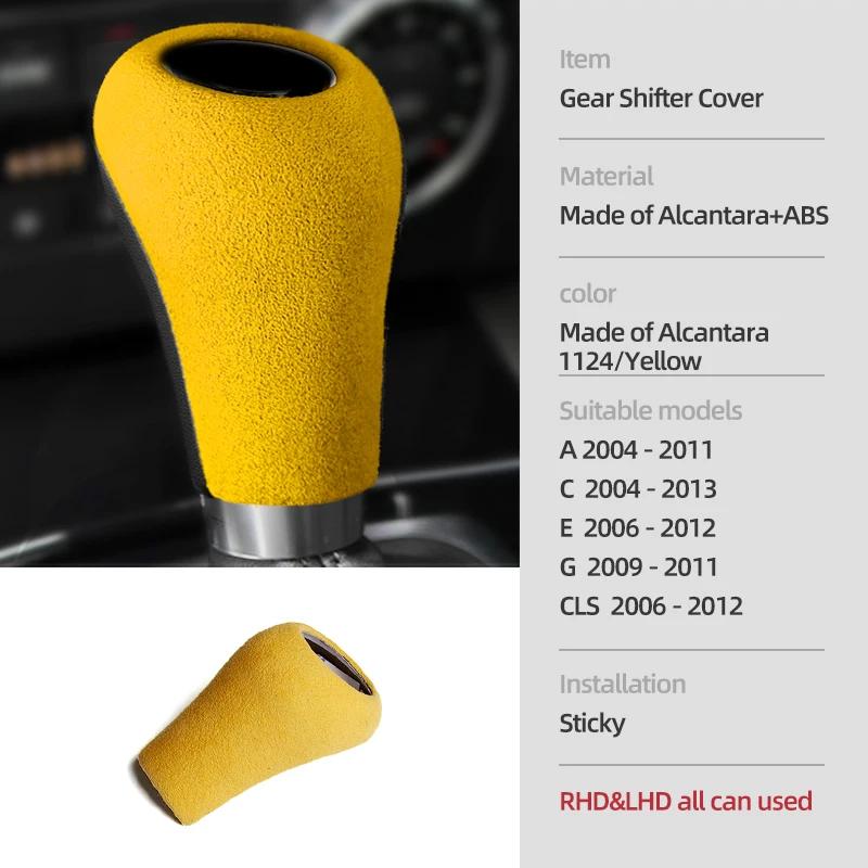 For Mercedes Benz W169 W203 W204 W211 W212 Class G GLS Made of Alcantara Wrap Gear Shift Knob Trim Cover Car Inteiror Accessory YELLOW 1124
For Mercedes Benz W169 W203 W204 W211 W212 Class G GLS Made of Alcantara Wrap Gear Shift Knob Trim Cover Car Inteiror Accessory YELLOW 1124