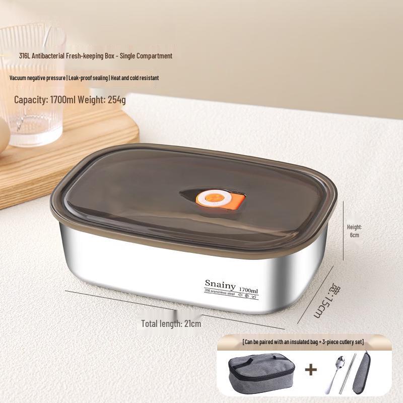 RuHan 316L Stainless Steel 1700ml Lunch Box Set
RuHan 316L Stainless Steel 1700ml Lunch Box Set