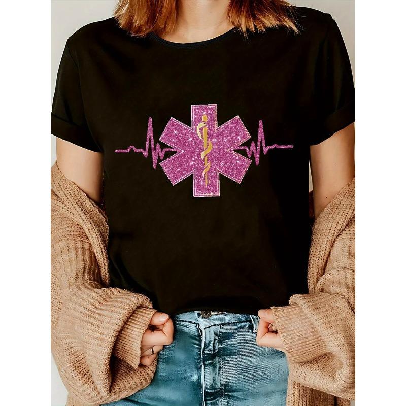 Women S T-Shirts , Round-Neck for Spring, Summer, And Autumn - Stylish Everyday Women S Apparel in Standard Size Codes 4XL чорний
Women S T-Shirts , Round-Neck for Spring, Summer, And Autumn - Stylish Everyday Women S Apparel in Standard Size Codes 4XL чорний