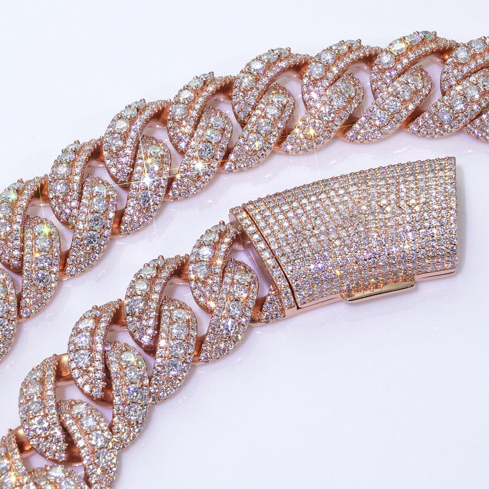 Hip Hop Accessory 22mm Wide Rose Gold Necklace Copper Zircon Ice Cold Fashionable Heavy Necklace For Men And Women W6665WW-Rose Gold
Hip Hop Accessory 22mm Wide Rose Gold Necklace Copper Zircon Ice Cold Fashionable Heavy Necklace For Men And Women W6665WW-Rose Gold