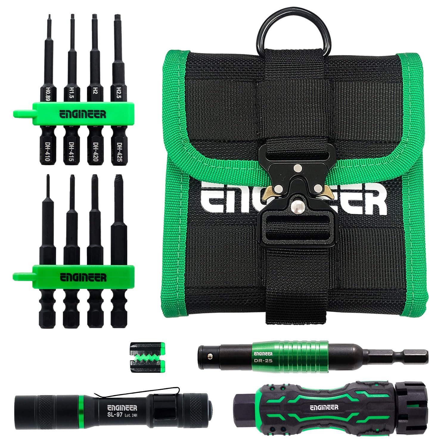 Engineer Screwless Q 13 Hexagonal wrench sizes Set, pieces, 0.89, 1.5, 2, 2.5 mm, DXZ-43 зелений
Engineer Screwless Q 13 Hexagonal wrench sizes Set, pieces, 0.89, 1.5, 2, 2.5 mm, DXZ-43 зелений