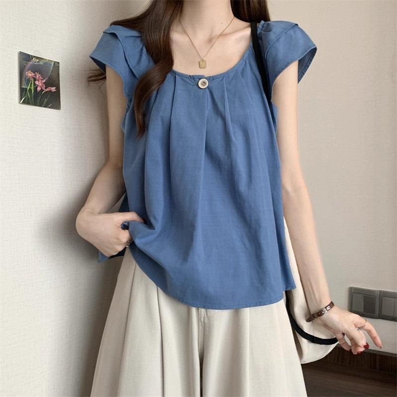 Women Summer New Loose Fit Blue Pleated Baby Doll Ruffle Sleeve Casual Blouse Shirt S темно-синий
Women Summer New Loose Fit Blue Pleated Baby Doll Ruffle Sleeve Casual Blouse Shirt S темно-синий
