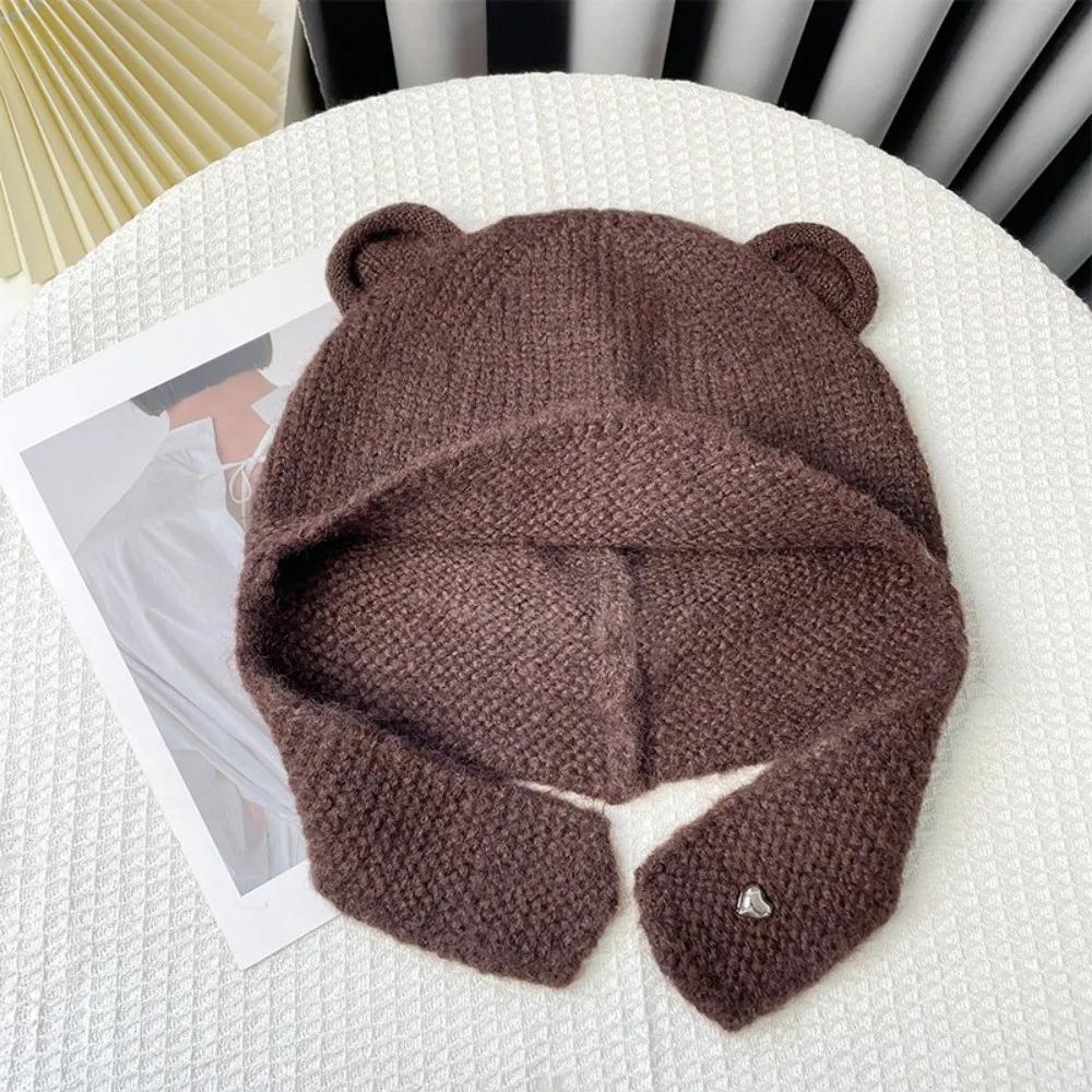 Fashion Cute Bear Ear Knitted Cap Y2k Sweet Warm Beanie Hats Soft Winter Autumn Ear Protection Cap Streetwear кавовий
Fashion Cute Bear Ear Knitted Cap Y2k Sweet Warm Beanie Hats Soft Winter Autumn Ear Protection Cap Streetwear кавовий