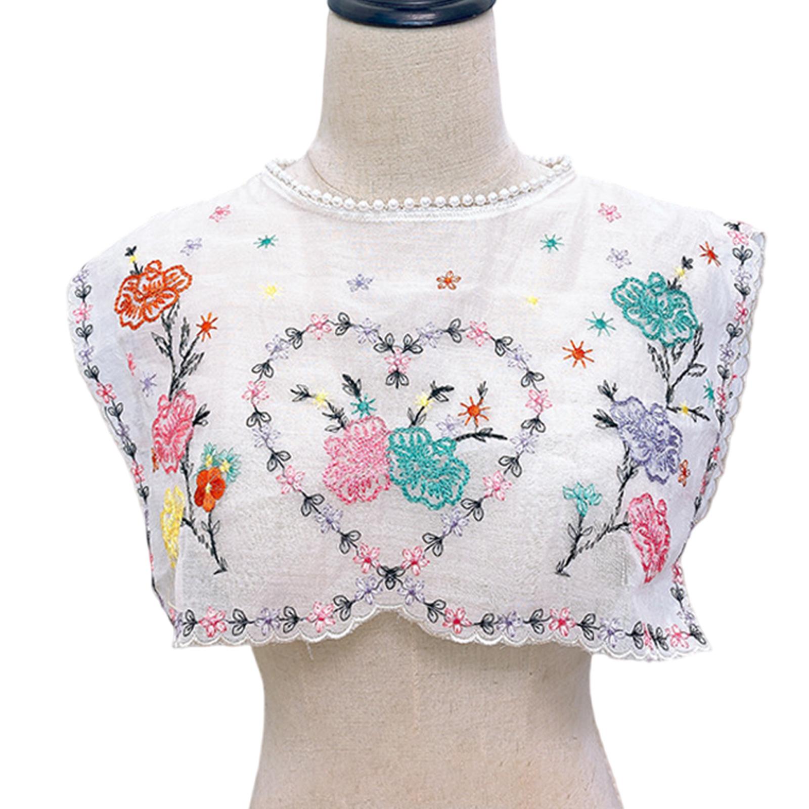 Vintage False Collar Embroidery Flower Collar Adjustable Shawl Wrap for Women Girl Decorative Collar Costume Accessory
Vintage False Collar Embroidery Flower Collar Adjustable Shawl Wrap for Women Girl Decorative Collar Costume Accessory