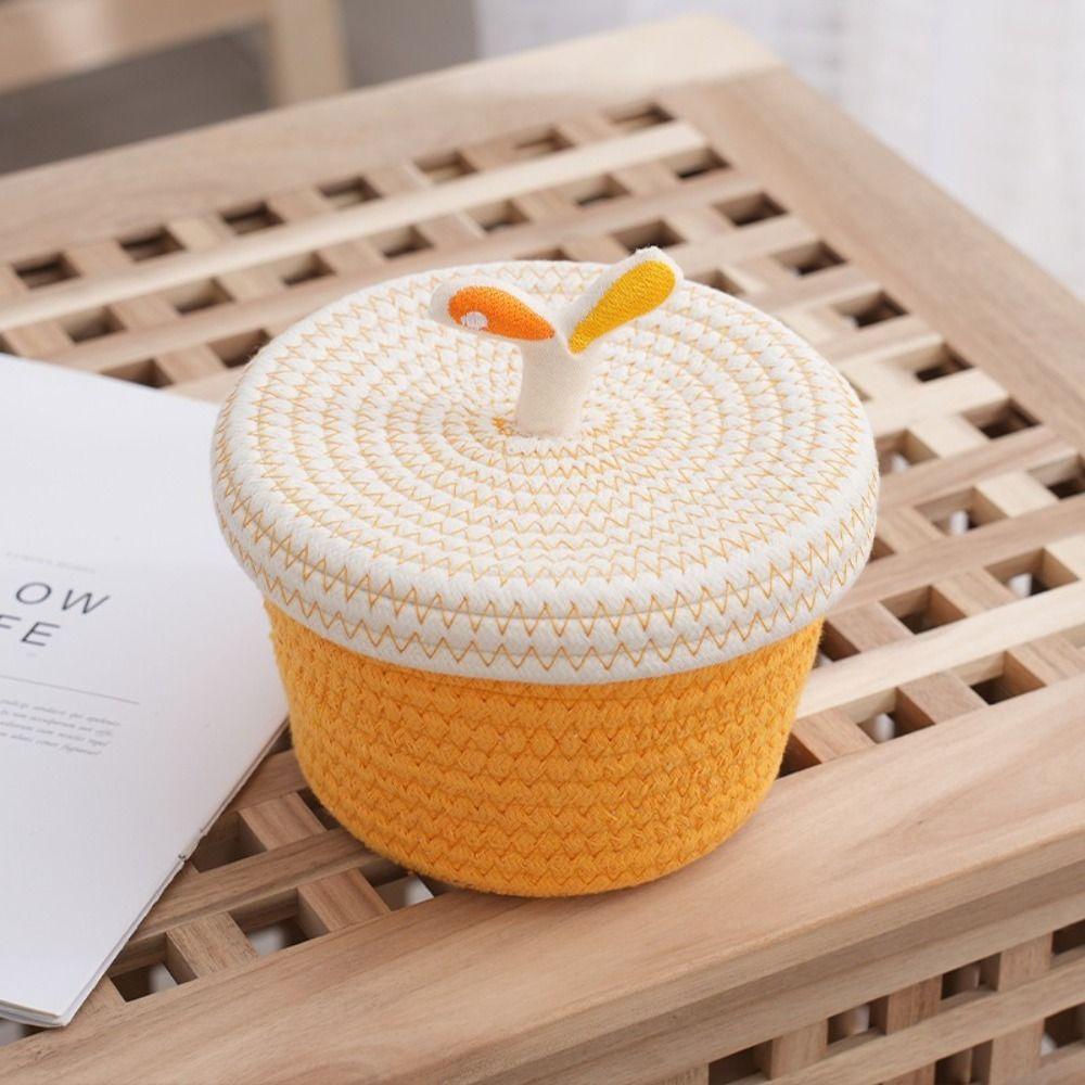 with Lids Desktop Storage Box Cotton Rope Sundries Organizer Woven Storage Basket Cosmetic жёлтый
with Lids Desktop Storage Box Cotton Rope Sundries Organizer Woven Storage Basket Cosmetic жёлтый