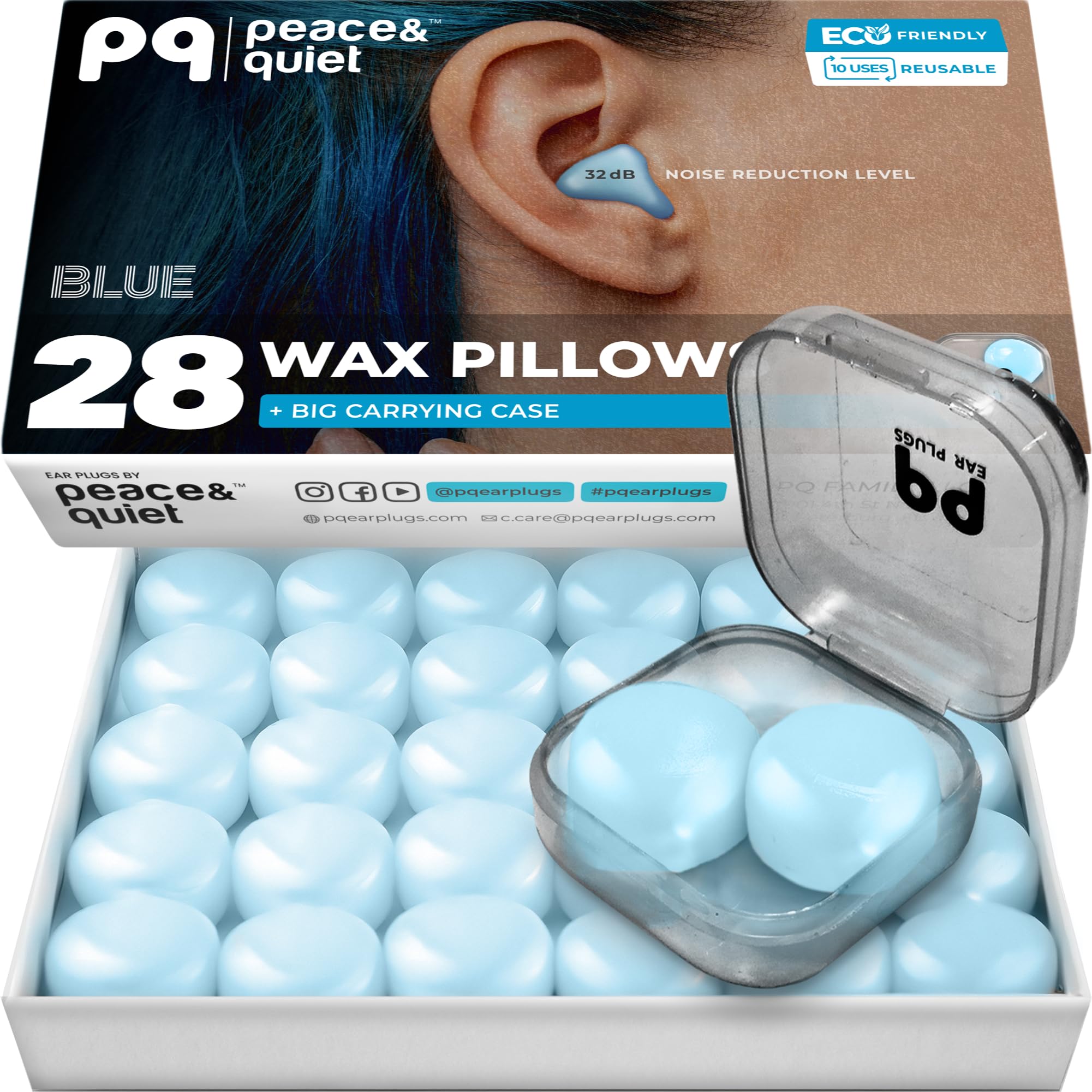 PQ Sleep Wax Затычки для ушей 28 Силиконовые восковые затычки для ушей для сна и плавания с уровнем шумоподавления 32 дБ Блокировка звука Синий - Гель, (28 подушек), синий
PQ Sleep Wax Затычки для ушей 28 Силиконовые восковые затычки для ушей для сна и плавания с уровнем шумоподавления 32 дБ Блокировка звука Синий - Гель, (28 подушек), синий