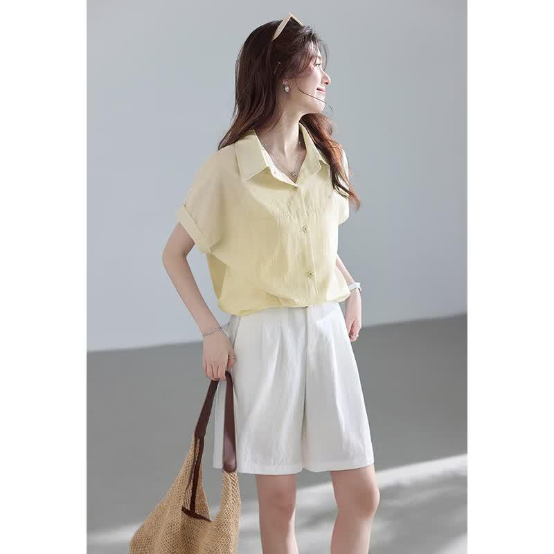 VICTORIA&VERA Women s Cotton-Linen Blend Short Sleeve Shirt S
VICTORIA&VERA Women s Cotton-Linen Blend Short Sleeve Shirt S