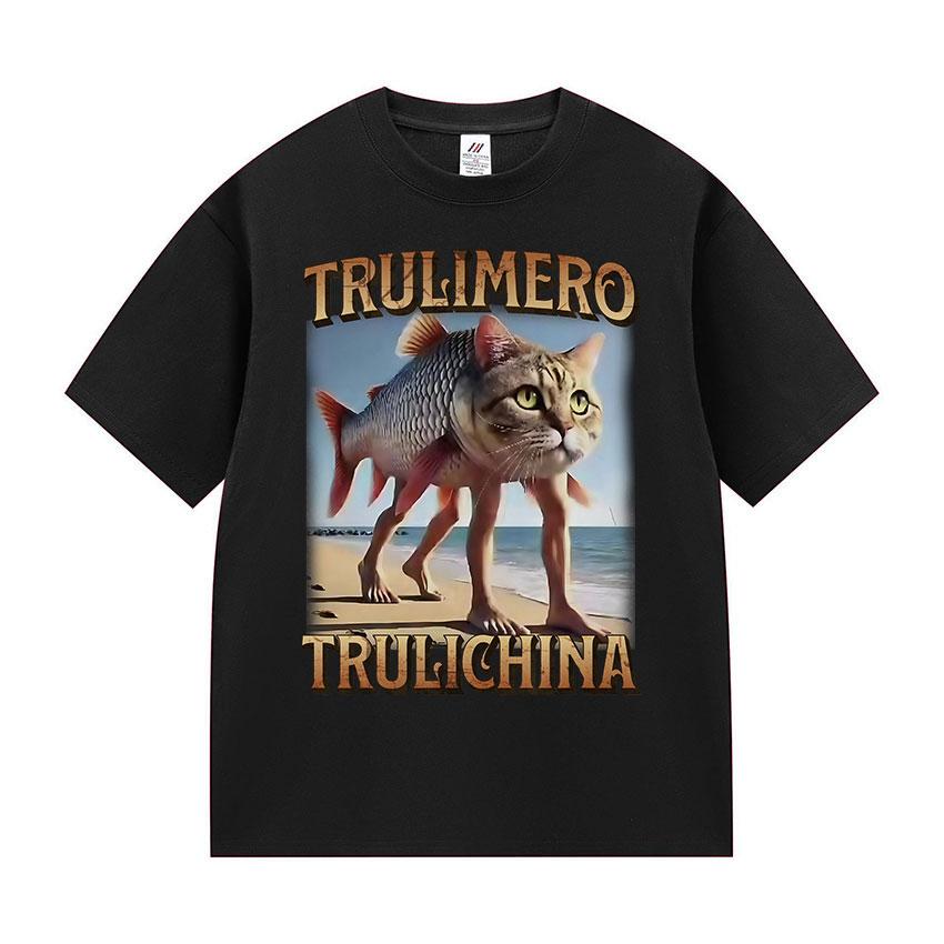 Trulimero Trulichina Funny Cat Fish Meme T Shirts Men Women summer High Quality Cotton T-shirt Retro Oversized short sleeve Tees 4XL
Trulimero Trulichina Funny Cat Fish Meme T Shirts Men Women summer High Quality Cotton T-shirt Retro Oversized short sleeve Tees 4XL