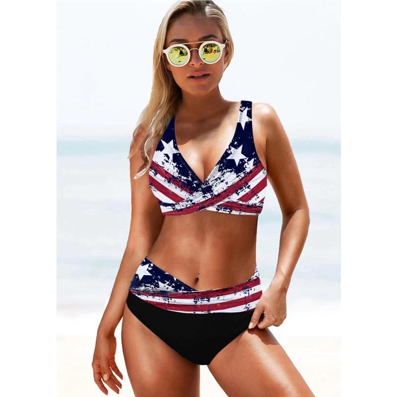 New split plus size high-waisted rainbow striped multi-colored bikini swimsuit S
New split plus size high-waisted rainbow striped multi-colored bikini swimsuit S