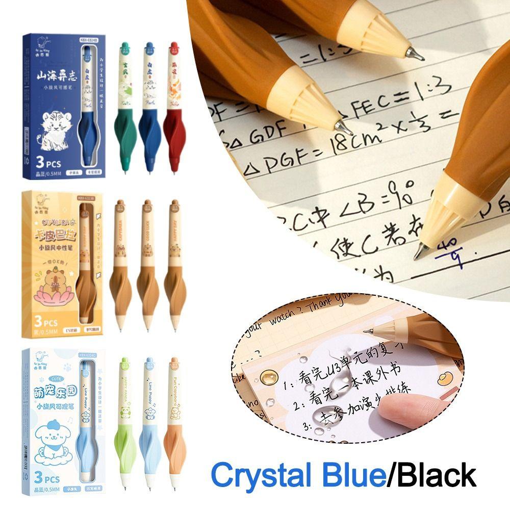 3Pcs Press Capibara Erasable Pen Soft Grip Neutral Pen Gift Ballpoint Pen Student Capibara-Black
3Pcs Press Capibara Erasable Pen Soft Grip Neutral Pen Gift Ballpoint Pen Student Capibara-Black