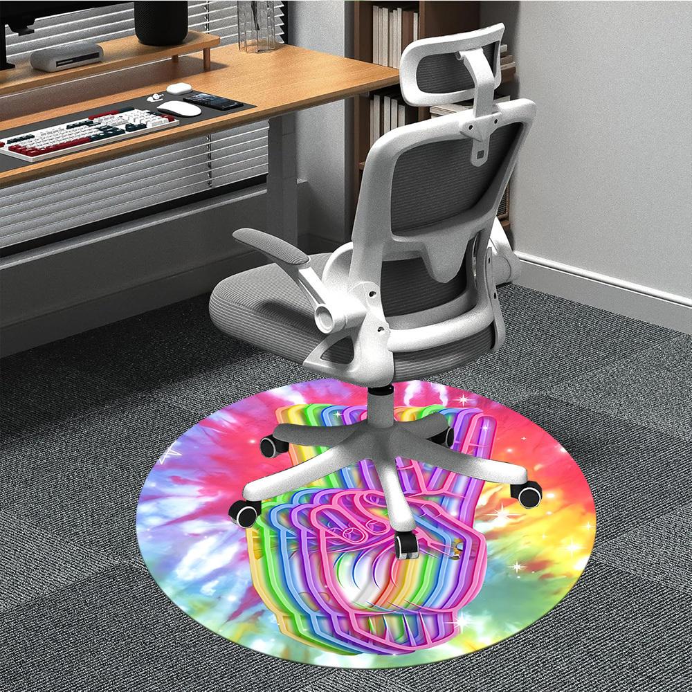 1pc Rainbow Hand Print Office Round Rug, Non-slip, Soft and Durable Office Rug for Interior Decoration, Perfect for Office, Beautiful Decoration yy260 80cm by 80cm
1pc Rainbow Hand Print Office Round Rug, Non-slip, Soft and Durable Office Rug for Interior Decoration, Perfect for Office, Beautiful Decoration yy260 80cm by 80cm