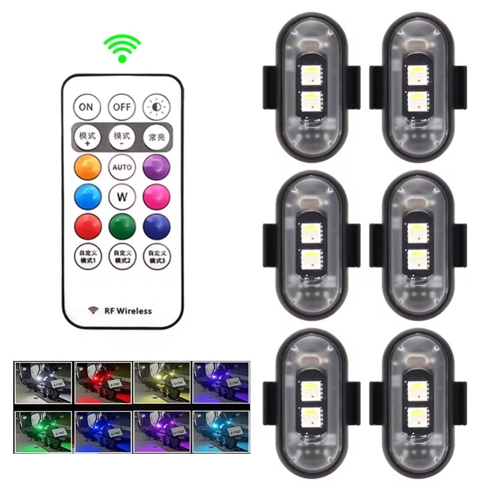 Waterproof Wireless LED Strobe Lights 8 Colors Flashing Bicycle Light Aircraft Indicator Aircraft 1Pcs
Waterproof Wireless LED Strobe Lights 8 Colors Flashing Bicycle Light Aircraft Indicator Aircraft 1Pcs
