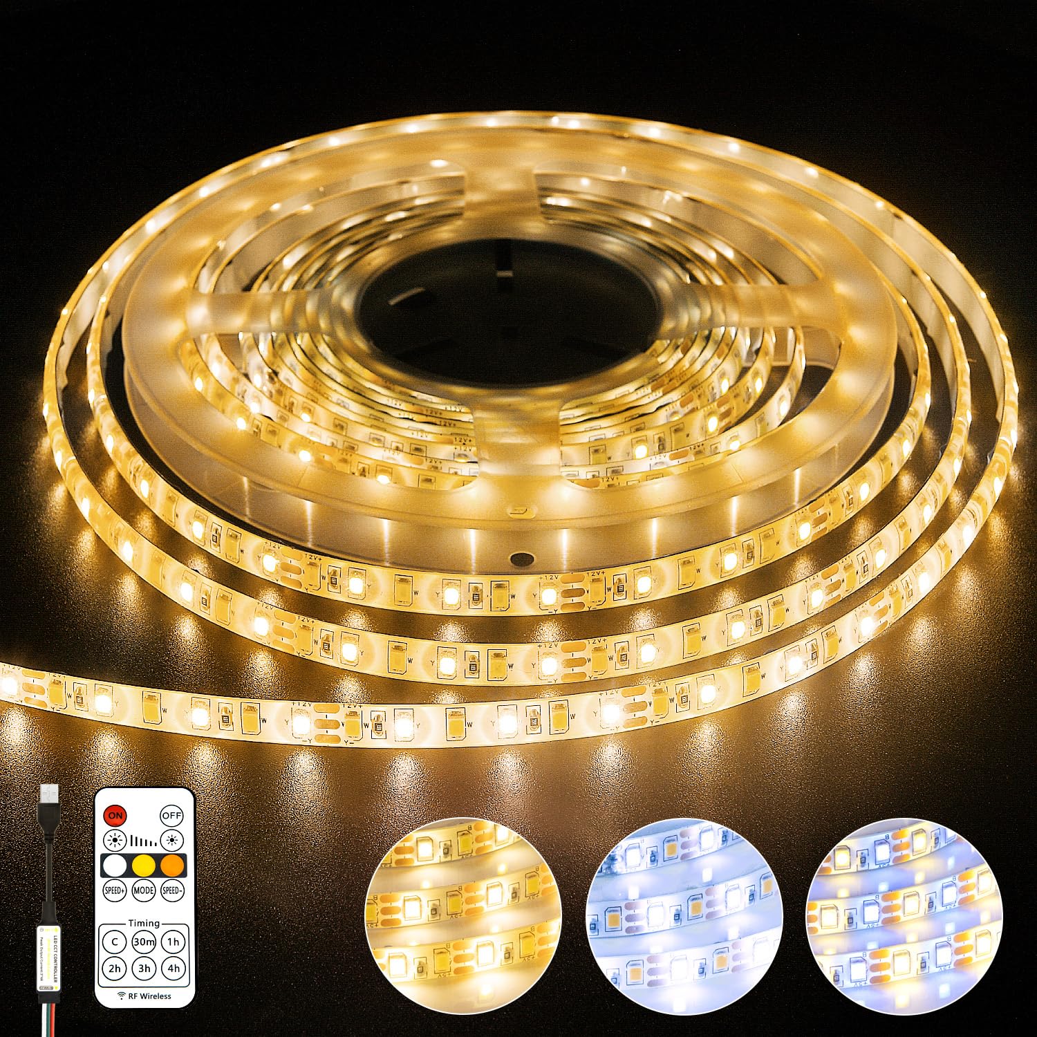 cshare Waterproof LED Strip Light, USB 3m, 360 LEDs, Ambient Lighting, Warm White, Daylight, Alternating Colors, Timer Function, Stepless Dimming,
cshare Waterproof LED Strip Light, USB 3m, 360 LEDs, Ambient Lighting, Warm White, Daylight, Alternating Colors, Timer Function, Stepless Dimming,