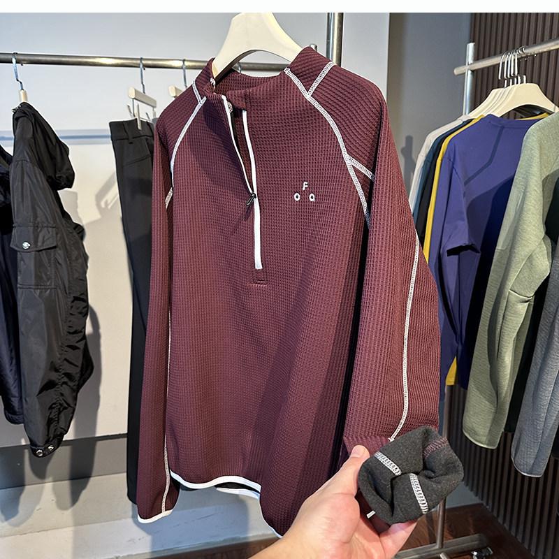Waffle Knit Stand Collar Fleece-Lined Unisex Half-Zip Long-Sleeve Base Layer Tee S 50-60 kg
Waffle Knit Stand Collar Fleece-Lined Unisex Half-Zip Long-Sleeve Base Layer Tee S 50-60 kg