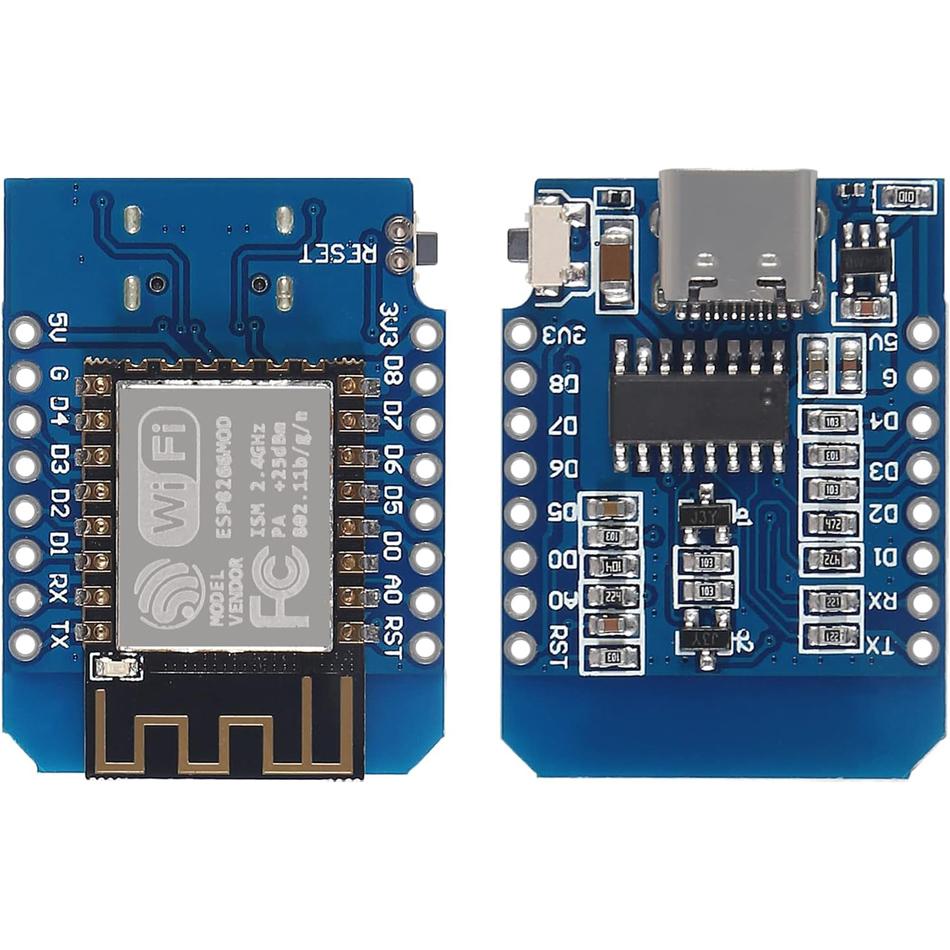 Type-C Micro USB D1 Mini NodeMcu ESP8266 ESP-12F Mini NodeMCU Lua 4M Bytes WiFi Module Wireless WiFi Module for Arduino
Type-C Micro USB D1 Mini NodeMcu ESP8266 ESP-12F Mini NodeMCU Lua 4M Bytes WiFi Module Wireless WiFi Module for Arduino