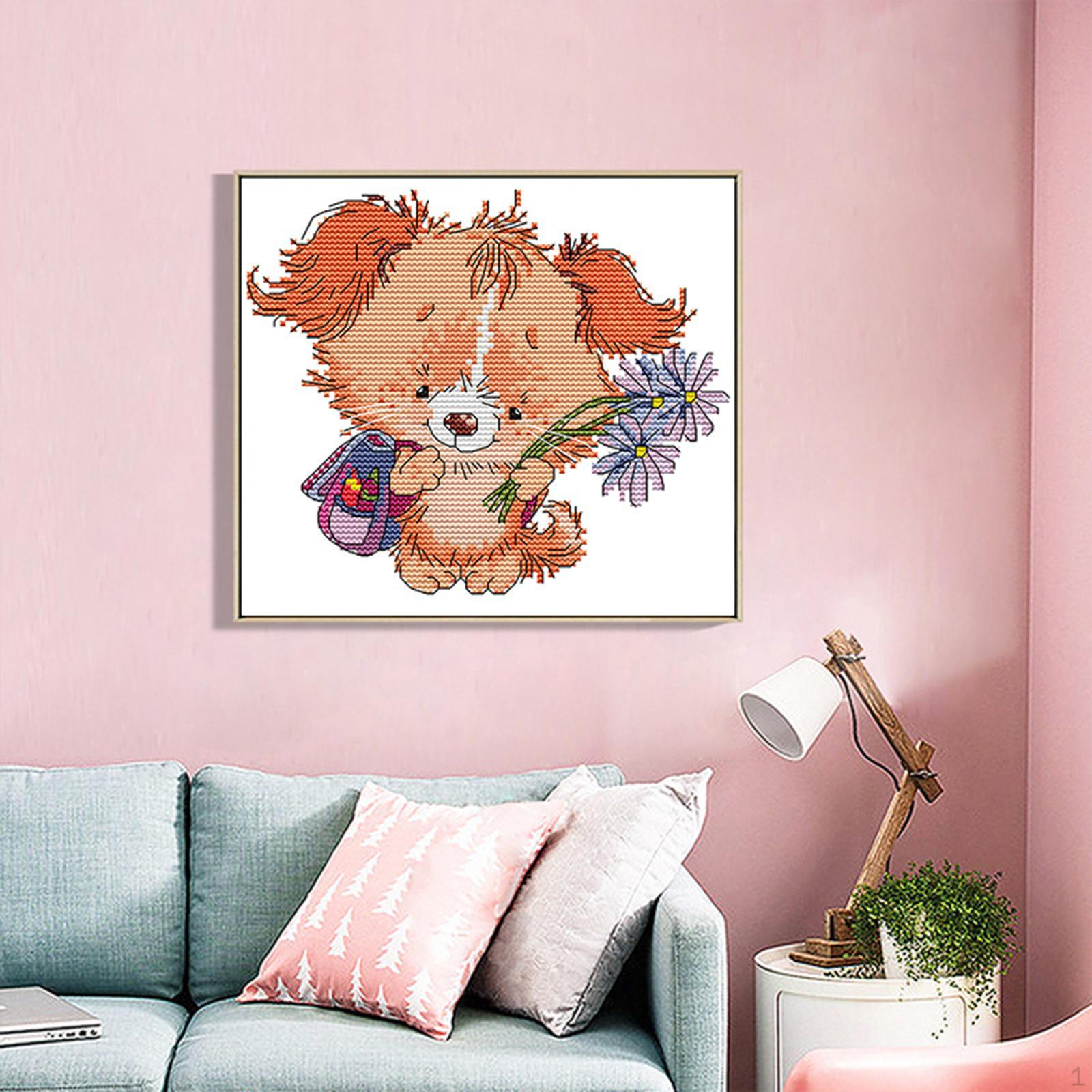 Stitch Puppy Embroidery Needlepoint Crafts for Adult Kid 14CT
Stitch Puppy Embroidery Needlepoint Crafts for Adult Kid 14CT