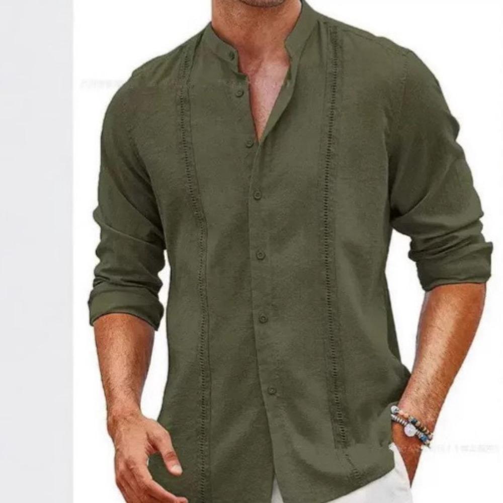 Men s Linen Shirt Long Sleeve Shirt Stand-up Collar Casual Summer Home Daily Shirt 3XL зелений
Men s Linen Shirt Long Sleeve Shirt Stand-up Collar Casual Summer Home Daily Shirt 3XL зелений