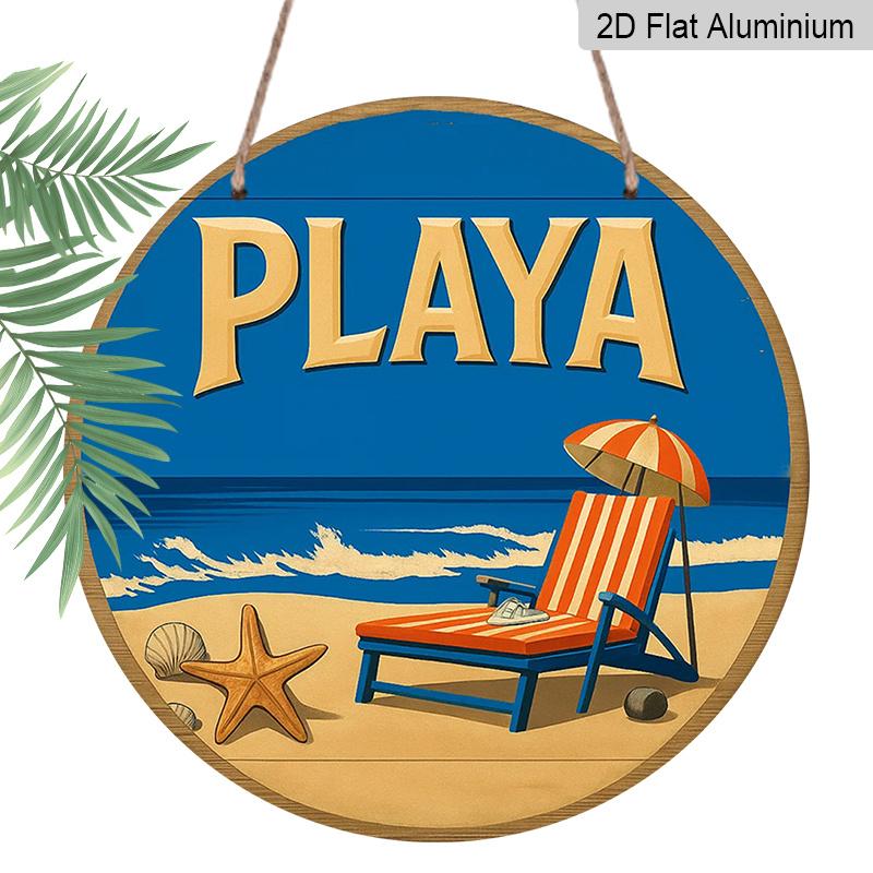 2D Flat - 1pc, 7.87X7.87 Inch 2D Flat Round Aluminum Sign, Vintage Aluminum Plaque about PLAYA , Beach Themed Decorative Sign, Suitable for 1pc
2D Flat - 1pc, 7.87X7.87 Inch 2D Flat Round Aluminum Sign, Vintage Aluminum Plaque about PLAYA , Beach Themed Decorative Sign, Suitable for 1pc