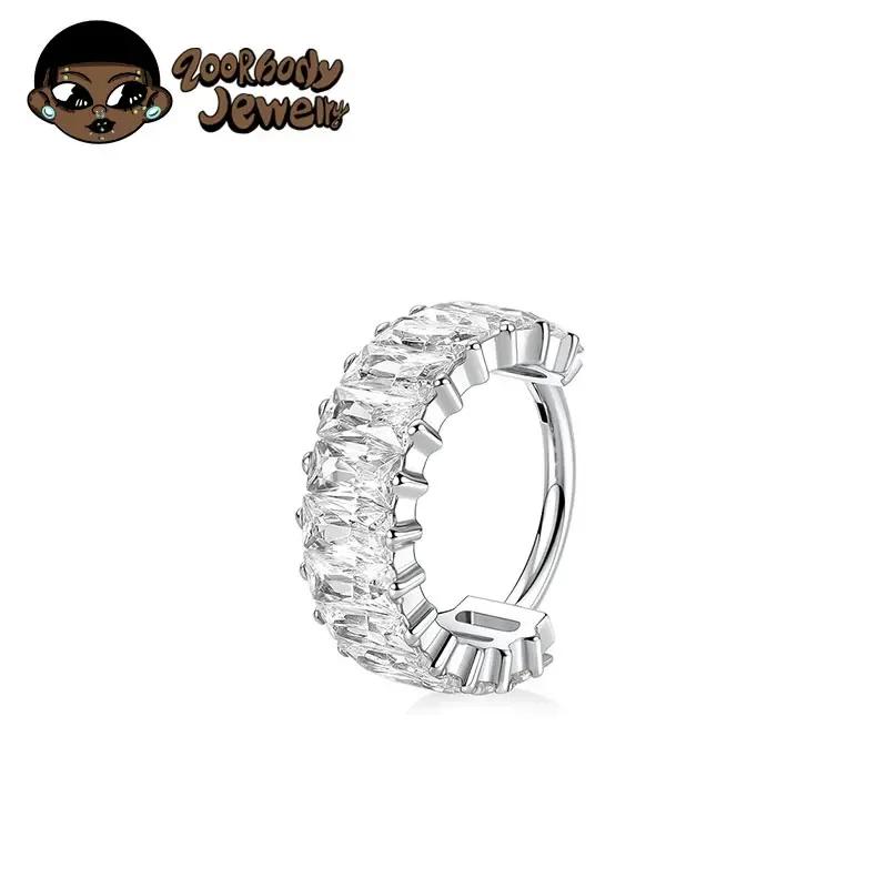 ASTM F136 Titanium Luxury Square Zirconia Septum Clicker Piercing 16G Nose Earrings Hoop Helix Tragus Women Anodizing Jewelry 16G 1.2x8mm
ASTM F136 Titanium Luxury Square Zirconia Septum Clicker Piercing 16G Nose Earrings Hoop Helix Tragus Women Anodizing Jewelry 16G 1.2x8mm