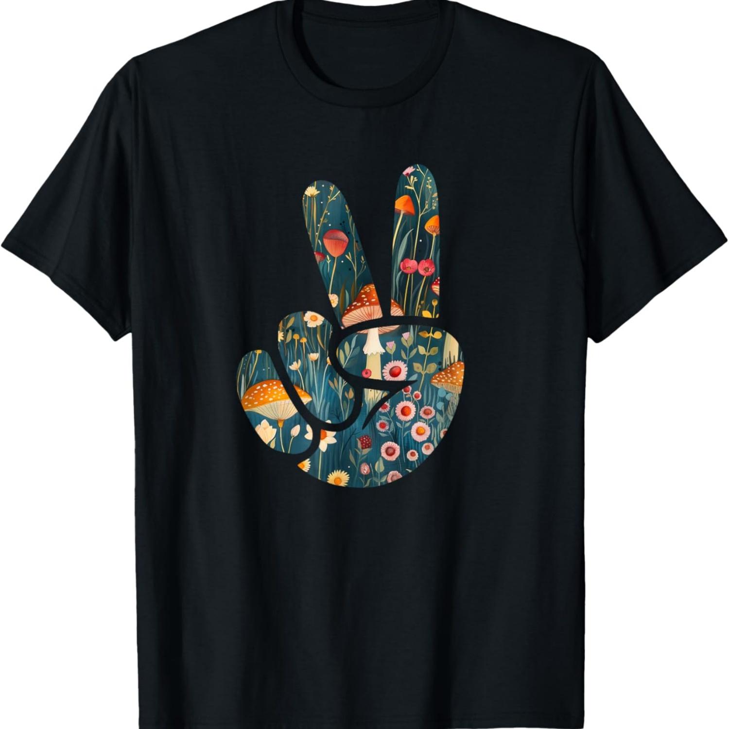 Natural Silhouette Forest Meadow Cottagecore Peace Sign Hand T-Shirt(67) S чёрный
Natural Silhouette Forest Meadow Cottagecore Peace Sign Hand T-Shirt(67) S чёрный