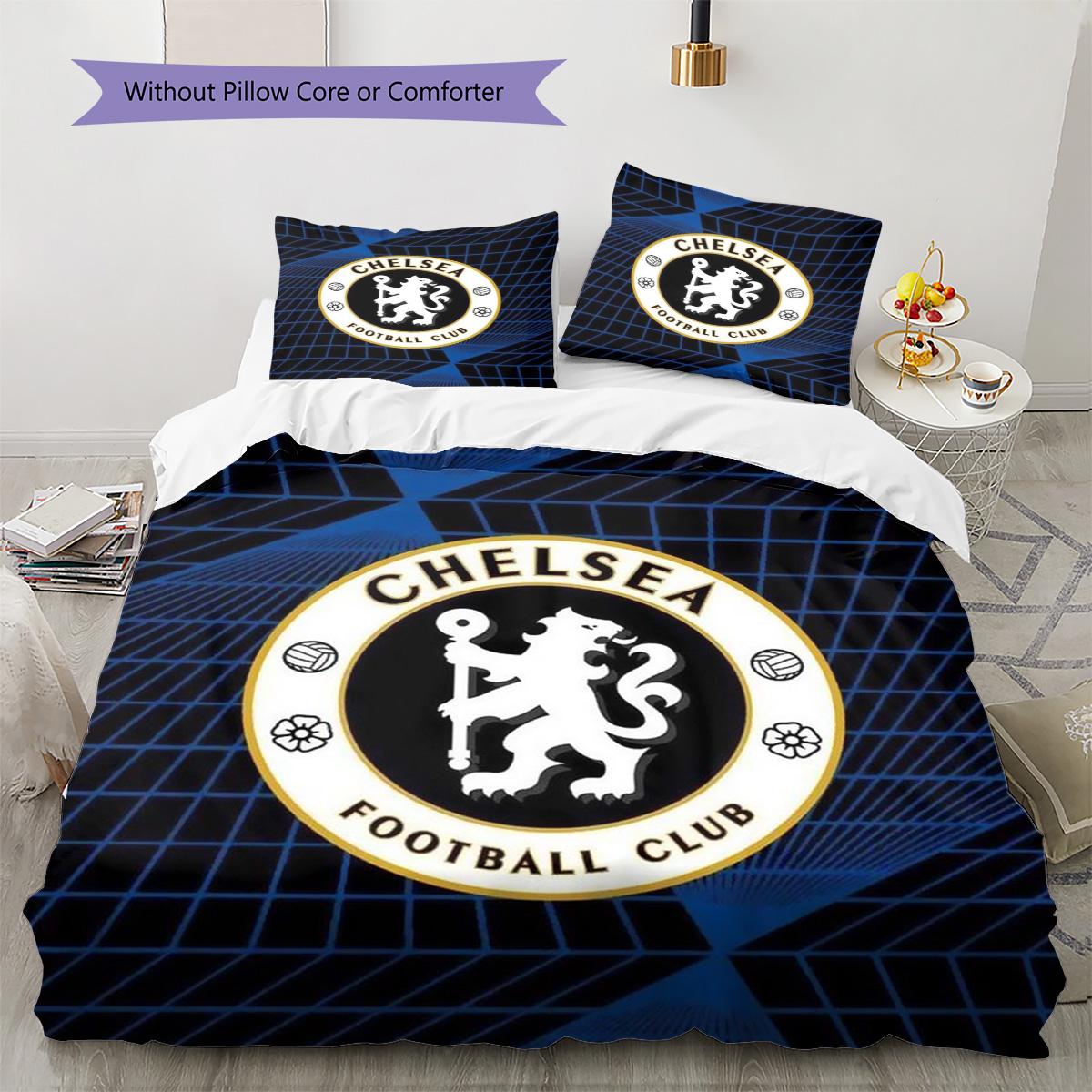 Chelsea FC Pattern Bedding Quilt Set Quilt Cover Pillowcase Home Decoration Birthday Gift (1 * duvet cover + 2 * pillowcase, without core) 135x200cm
Chelsea FC Pattern Bedding Quilt Set Quilt Cover Pillowcase Home Decoration Birthday Gift (1 * duvet cover + 2 * pillowcase, without core) 135x200cm