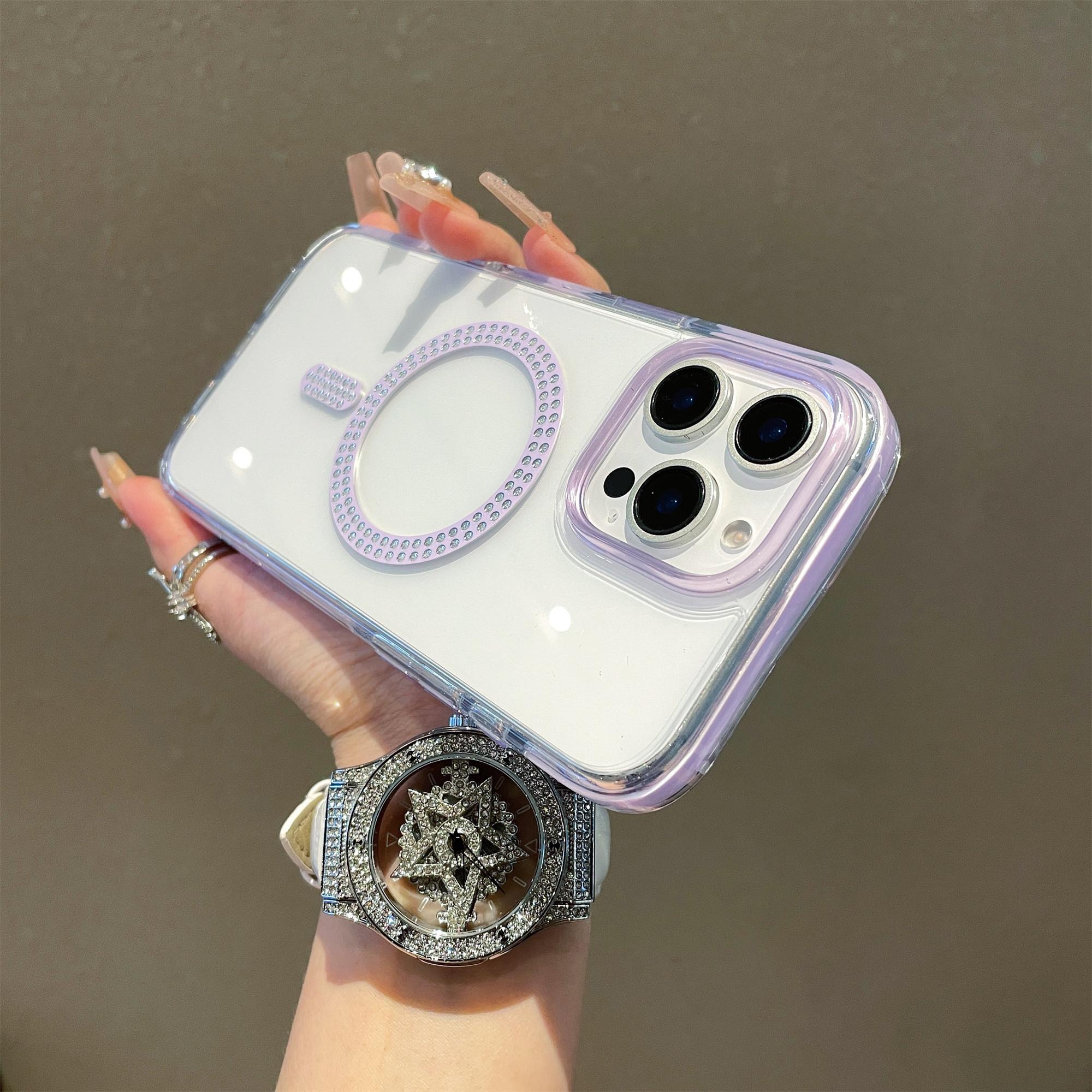 For iPhone 16 Pro Case Compatible with MagSafe Rhinestone Decor TPU + PC Phone Cover E
For iPhone 16 Pro Case Compatible with MagSafe Rhinestone Decor TPU + PC Phone Cover E