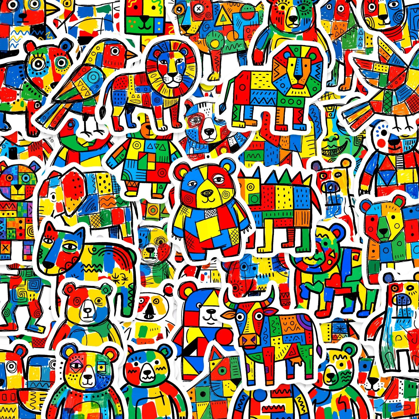 50 Cartoon Patches Colored Graffiti Animal Stickers Abstract Personality Funny Decorative Luggage Handbook Stickers
50 Cartoon Patches Colored Graffiti Animal Stickers Abstract Personality Funny Decorative Luggage Handbook Stickers