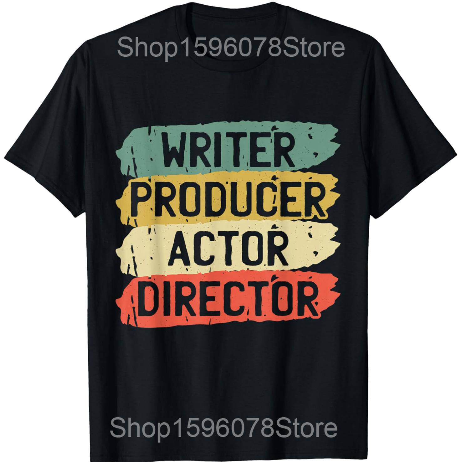 Retro Writer Producer Actor Director Retro Film Filmmaking T Shirts Men Humor Streetwear Tee Short Sleeve Unisex Loose Clothing 4XL
Retro Writer Producer Actor Director Retro Film Filmmaking T Shirts Men Humor Streetwear Tee Short Sleeve Unisex Loose Clothing 4XL