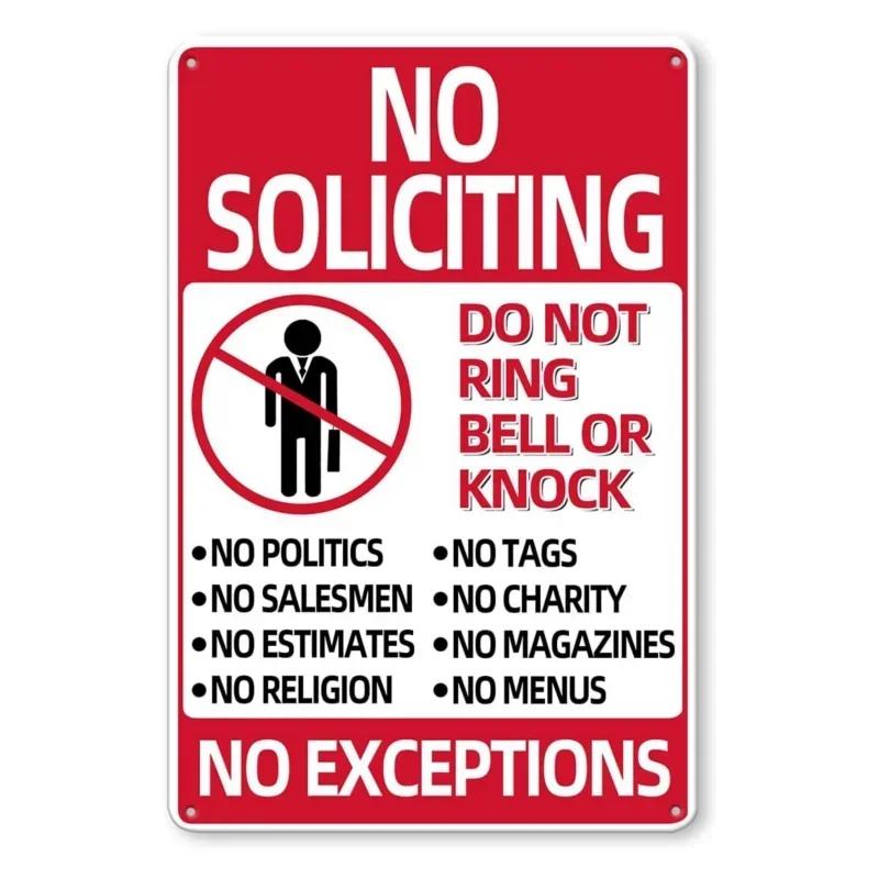 No Soliciting Sign Do Not Ring Bell or Knock Perfect for Home Office Farm Garage Durable x Inch 20x30cm(7.8x11.8inch)
No Soliciting Sign Do Not Ring Bell or Knock Perfect for Home Office Farm Garage Durable x Inch 20x30cm(7.8x11.8inch)