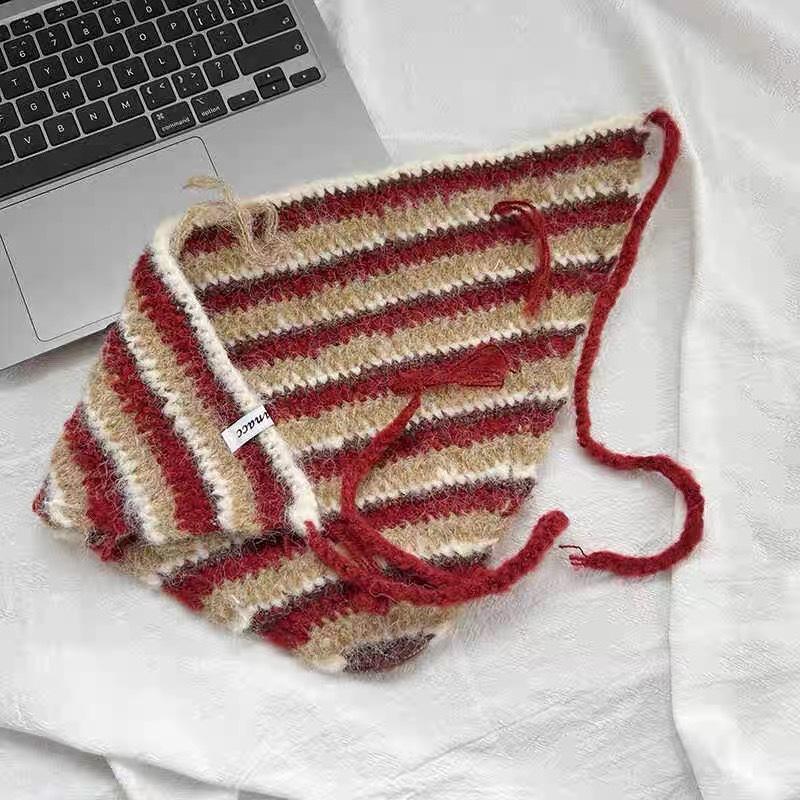 Striped Handmade Knitted Fisherman Hat, Versatile For Autumn And Winter, Warm And Fashionable, Triangular Scarf, Woolen Hat 56-58CM
Striped Handmade Knitted Fisherman Hat, Versatile For Autumn And Winter, Warm And Fashionable, Triangular Scarf, Woolen Hat 56-58CM