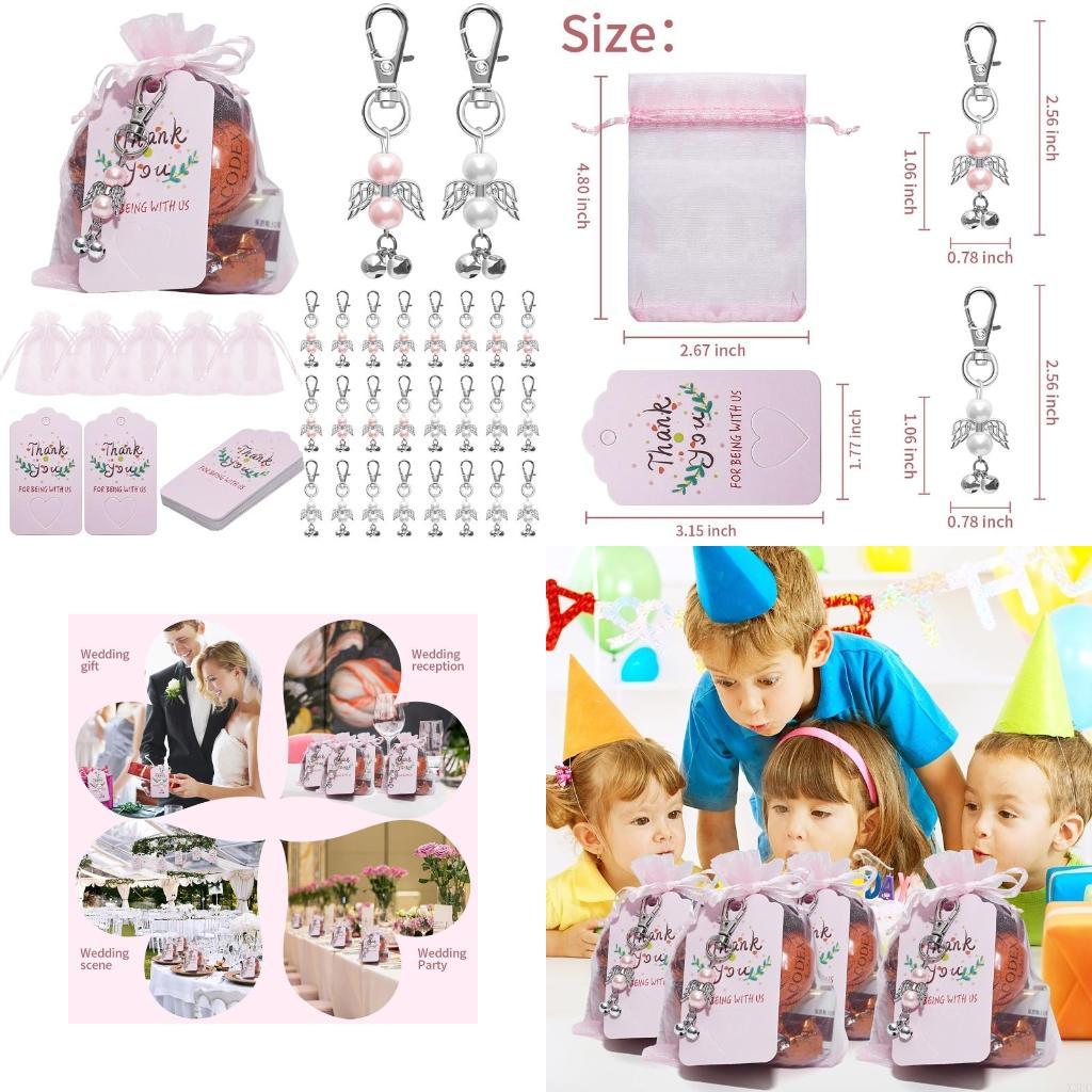 Angel Keychains with Thank You Tags Drawstring Yarn Bag Set Accessory for Baby Shower Bridal Shower Wedding Gift Package X3UC China Mainland
Angel Keychains with Thank You Tags Drawstring Yarn Bag Set Accessory for Baby Shower Bridal Shower Wedding Gift Package X3UC China Mainland