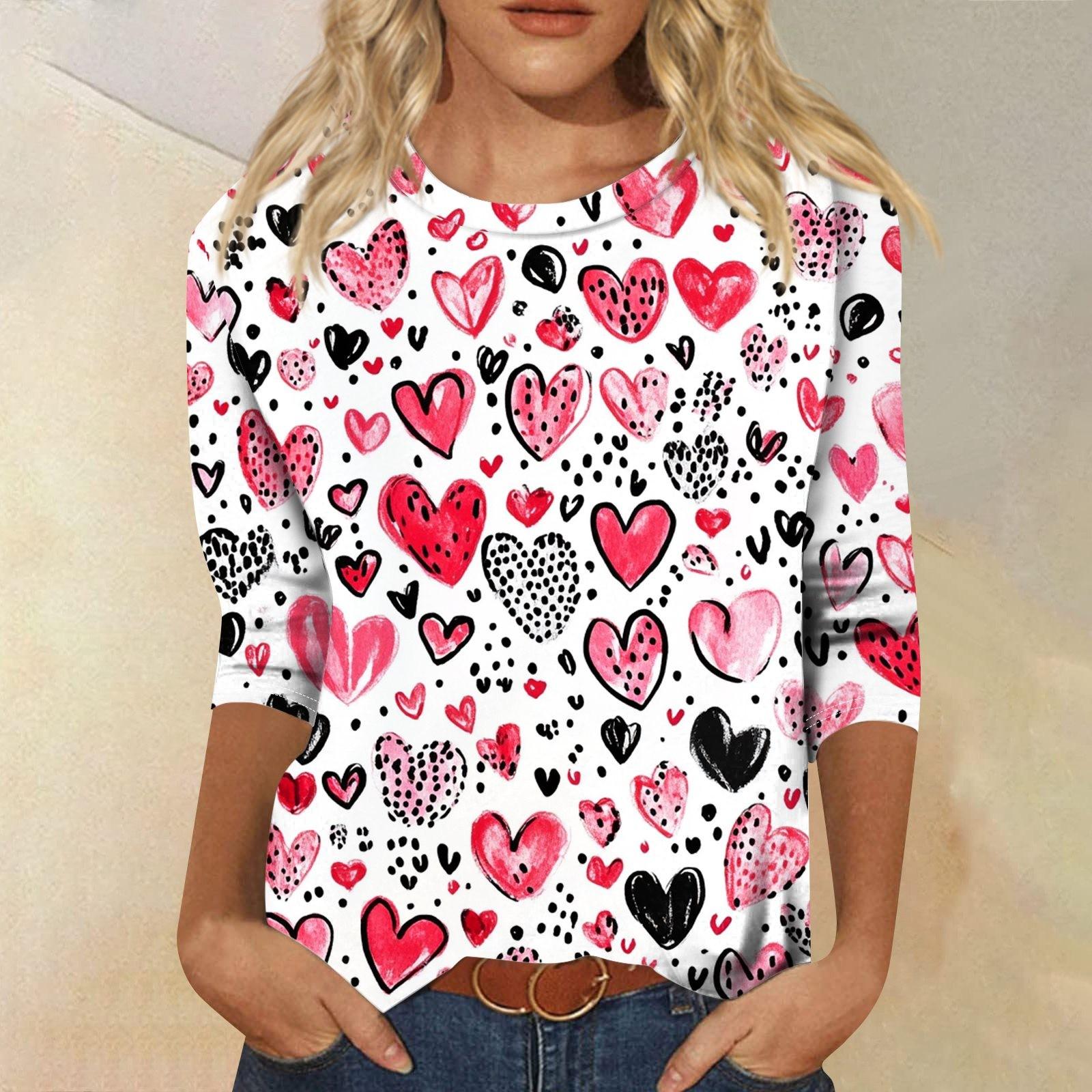 Футболка женская с рукавом 3/4, повседневная футболка с принтом ко Дню святого Валентина, джемпер с круглым вырезом XL арбуз красный
Футболка женская с рукавом 3/4, повседневная футболка с принтом ко Дню святого Валентина, джемпер с круглым вырезом XL арбуз красный