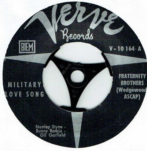 7inch Record FRATERNITY BROTHERS Military Love Song V10164X45 Verve Records US Pop Used
7inch Record FRATERNITY BROTHERS Military Love Song V10164X45 Verve Records US Pop Used