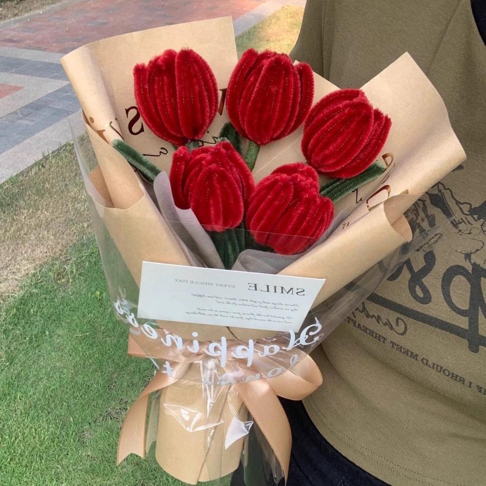 Handmade Finished Artificial Tulip Bouquets Colorful Iron Wire Artificial Flowers Twisted Rod Braided Flowers Bouquet красный
Handmade Finished Artificial Tulip Bouquets Colorful Iron Wire Artificial Flowers Twisted Rod Braided Flowers Bouquet красный