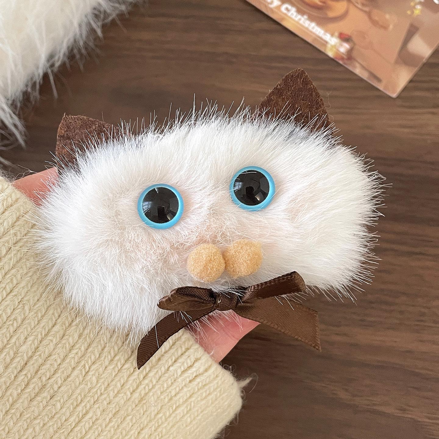 Siamese Cat Plush Bow Hair Clip - Cute Versatile Autumn/Winter Retro Accessory
Siamese Cat Plush Bow Hair Clip - Cute Versatile Autumn/Winter Retro Accessory