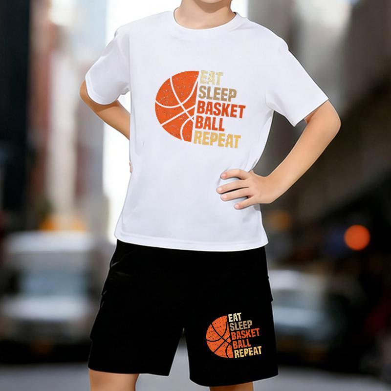 Boys 2 Piece Basketball Themed Print outfit, Short Sleeve T-Shirt and Shorts Set for Kids Age 5-14,Black ,White Sporty Casual Summer Clothes 13-14 Years білий
Boys 2 Piece Basketball Themed Print outfit, Short Sleeve T-Shirt and Shorts Set for Kids Age 5-14,Black ,White Sporty Casual Summer Clothes 13-14 Years білий