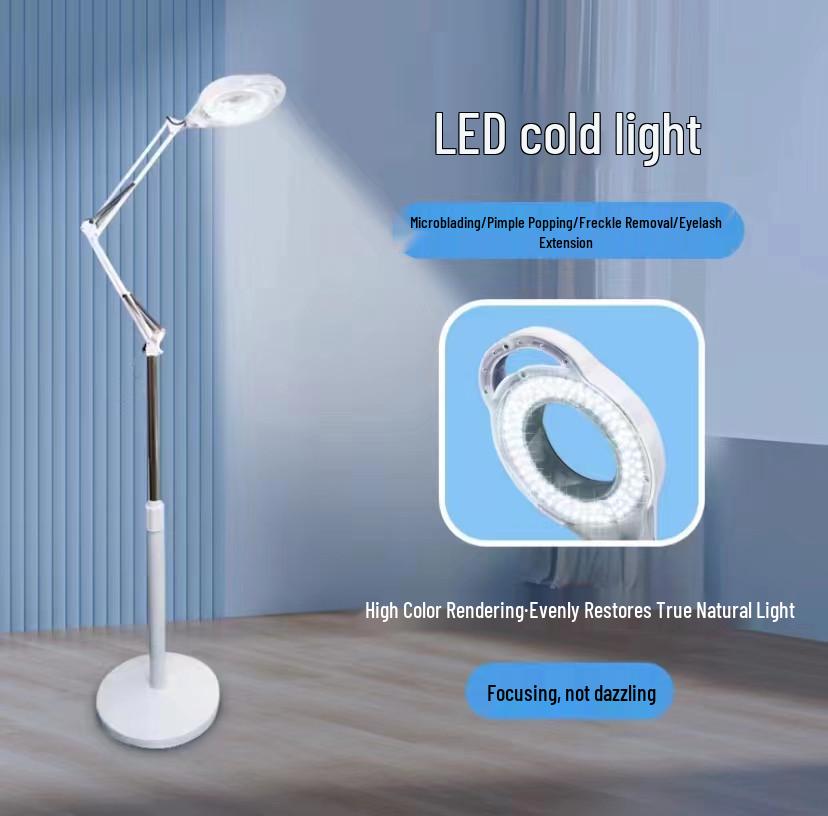 Косметологическая светодиодная лампа холодного света с лупой, напольная, для татуажа бровей, маникюра, наращивания ресниц и микроблейдинга
Косметологическая светодиодная лампа холодного света с лупой, напольная, для татуажа бровей, маникюра, наращивания ресниц и микроблейдинга