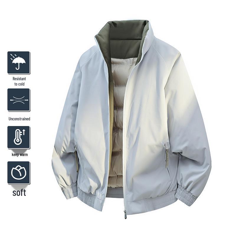 Warm Patchwork Color Block Winter Jacket with Stand Collar XL світло-сірий колір
Warm Patchwork Color Block Winter Jacket with Stand Collar XL світло-сірий колір