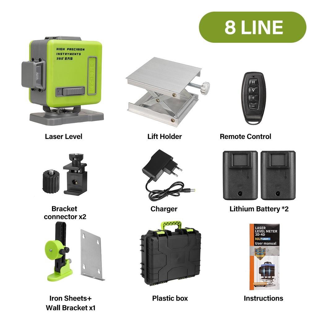 IP-54 4D/3D 8/12/16 Линий Лазерный Уровень 360° Лазерный Уровень Перекрестных Линий Зеленый Луч Линии Многофункциональный и Пульт Дистанционного Управления С Литий-ионным аккумулятором 8Lines
IP-54 4D/3D 8/12/16 Линий Лазерный Уровень 360° Лазерный Уровень Перекрестных Линий Зеленый Луч Линии Многофункциональный и Пульт Дистанционного Управления С Литий-ионным аккумулятором 8Lines