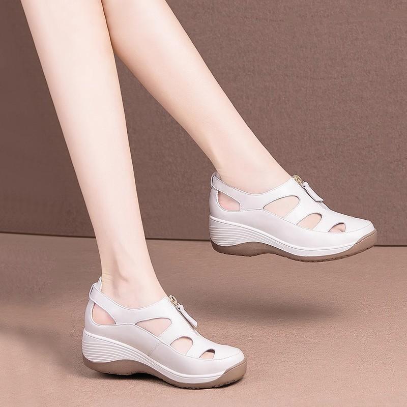 Leather women s shoes summer new hollow bag head thick sole soft sole sandals women s casual shoes 35
Leather women s shoes summer new hollow bag head thick sole soft sole sandals women s casual shoes 35