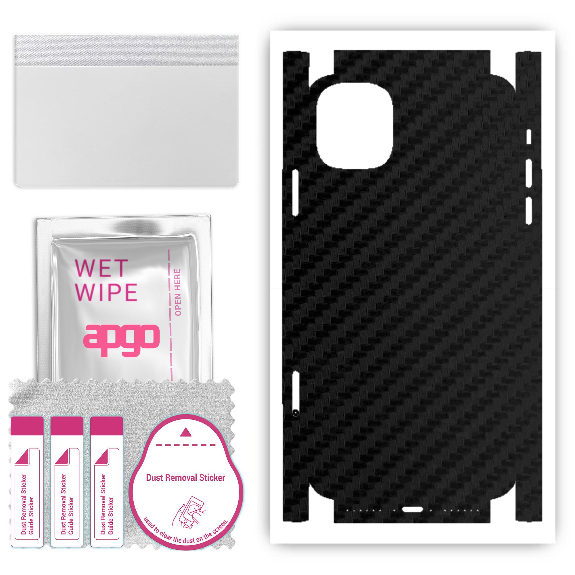 Apgo Protective Skin Sticker for the back+sides compatible with Apple iPhone 11, Full Wrap Film, Foil, Vinyl - Pattern Carbon Black
Apgo Protective Skin Sticker for the back+sides compatible with Apple iPhone 11, Full Wrap Film, Foil, Vinyl - Pattern Carbon Black