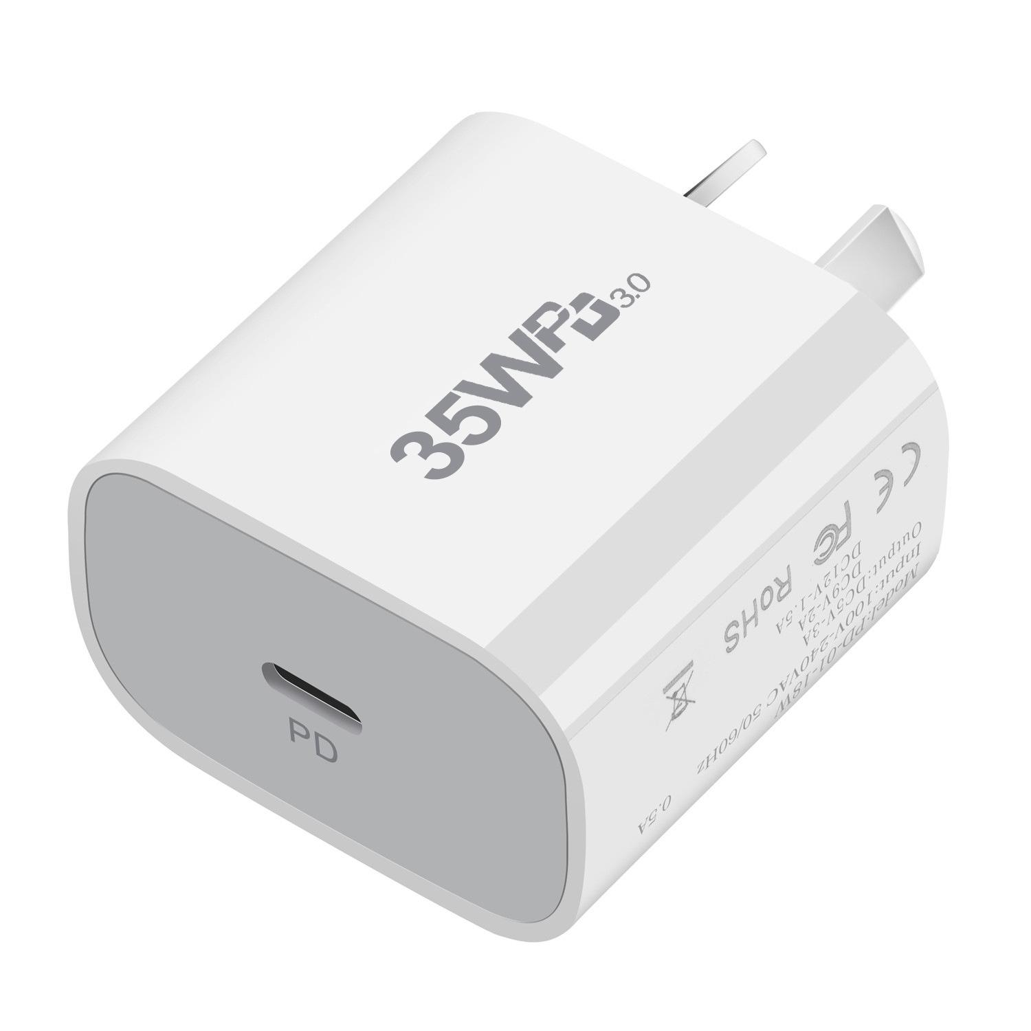 PD35W Universal Type-C Mobile Charger with AU, UK, and EU Compatibility EU 35W Single C
PD35W Universal Type-C Mobile Charger with AU, UK, and EU Compatibility EU 35W Single C