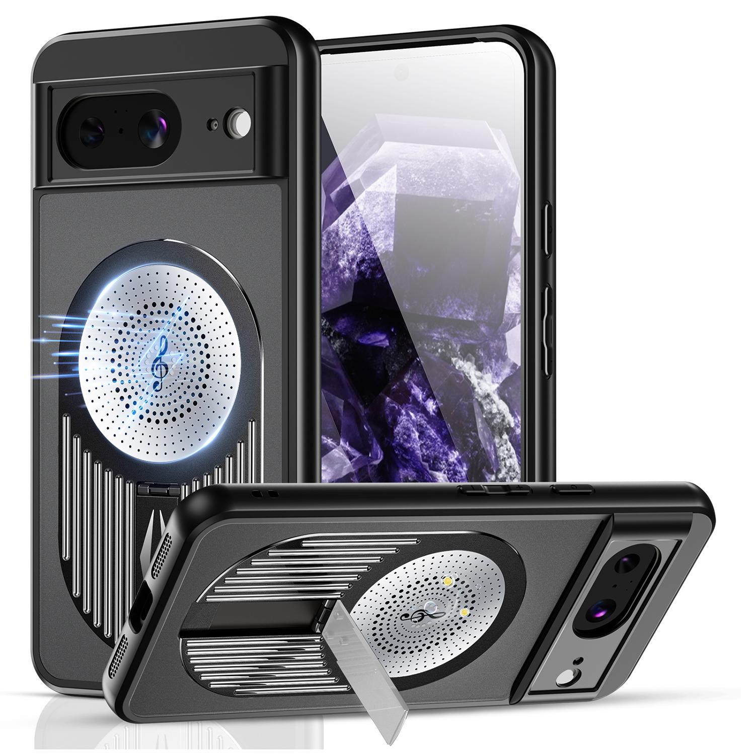 For Google Pixel 8 Case Compatible with MagSafe Heat Dissipation Aromatherapy Kickstand Silicone+PC Phone Cover Black
For Google Pixel 8 Case Compatible with MagSafe Heat Dissipation Aromatherapy Kickstand Silicone+PC Phone Cover Black